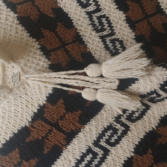 100% Wool overhead shawl Rebozo cape Mexico... Boho One Sz. Fits most - Picture 4 of 14